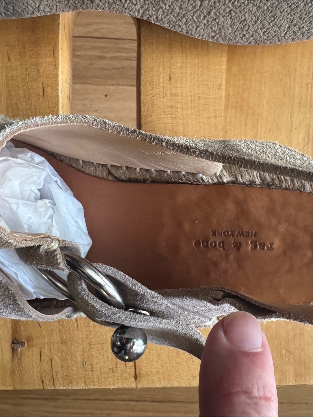 Rag & Bone Women's Arc Suede Espadrille Slingback Sandals - Size EU 37 - Picture 7 of 12
